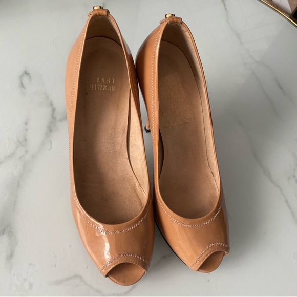 Stuart Weitzman nude opentoe heels - Picture 9 of 10